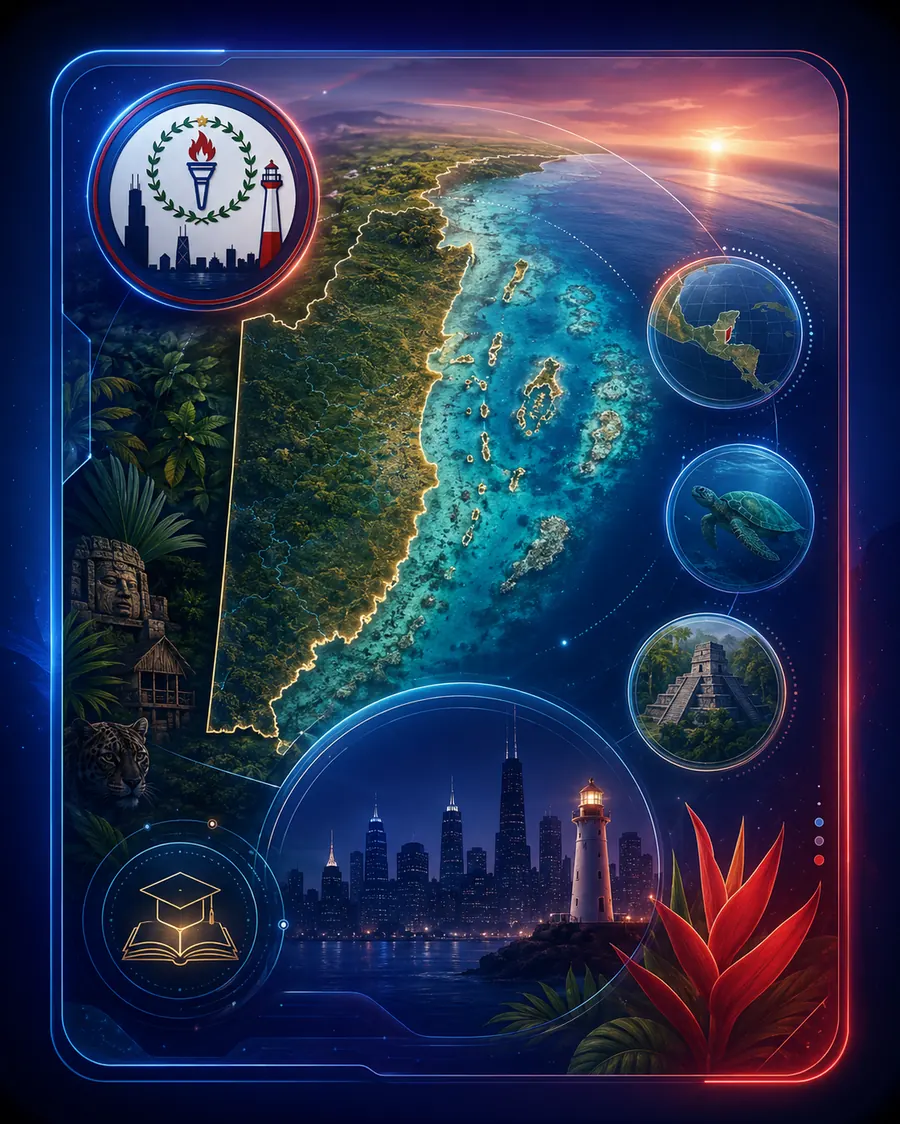 Belize at a glance learning card