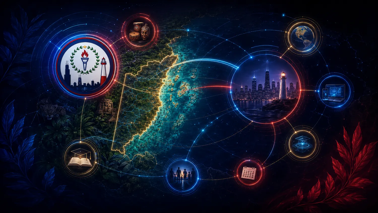 Belize learning map network